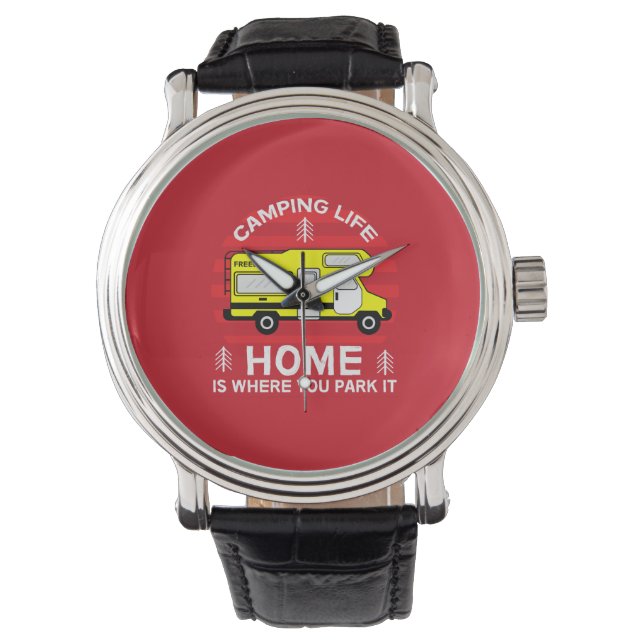 Motorhome | RV Motorhome | Camping Life Latte Mug  Watch (Front)