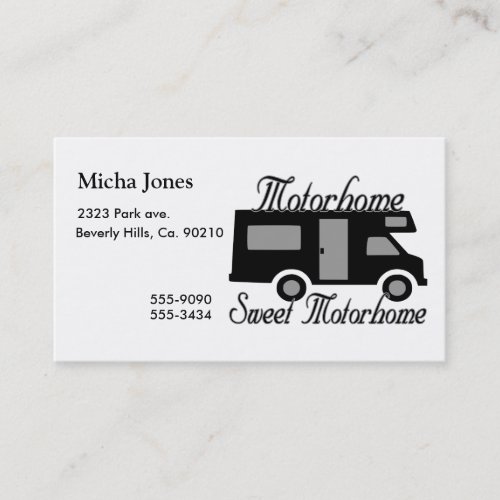 Motorhome Sweet Motorhome RV Business Card