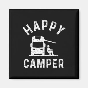Motorhome T Shirts Happy Camper  Magnet