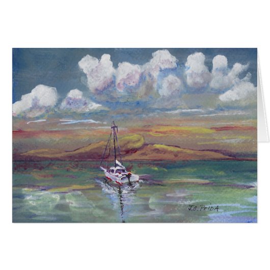 Motoring Home Acrylic Painting Seascape (Front Horizontal)
