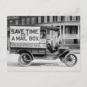 Motorized Mail Wagon by the U.S. Post Office Dept. Postcard