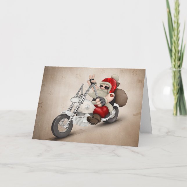 Motorized Santa Claus Holiday Card (Front)