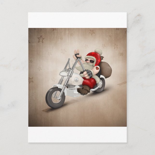 Motorized Santa Claus Holiday Postcard (Front)
