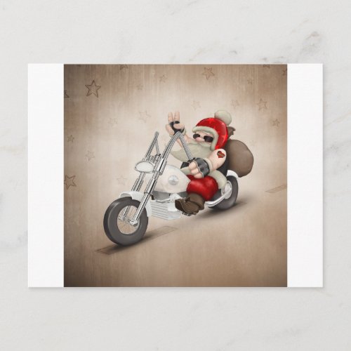 Motorized Santa Claus Holiday Postcard