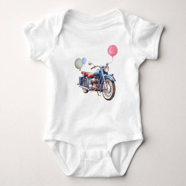Motorrad-Baby Baby Bodysuit (Front)