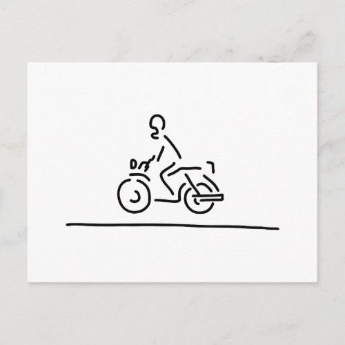 motorradfahrer motorrad strasse postcard