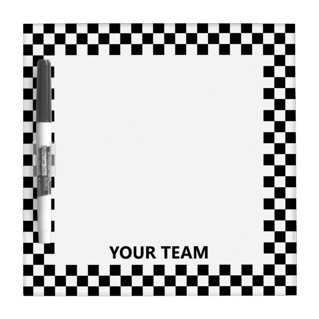 Motorsport Racing Checkered Dry Erase Board (Front)
