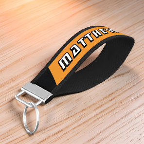 Motorsport Racing Driver Name Custom Wrist Keychain
