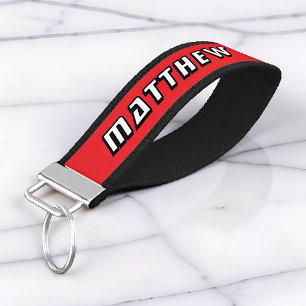 Motorsport Racing Driver Name Custom Wrist Keychain