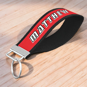 Motorsport Racing Driver Name Custom Wrist Keychain