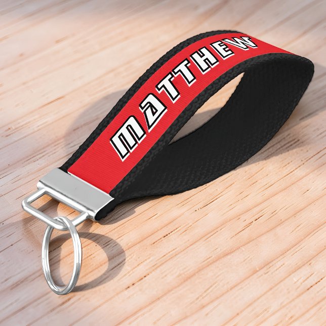 Motorsport Racing Driver Name Custom Wrist Keychain (Creator Uploaded)