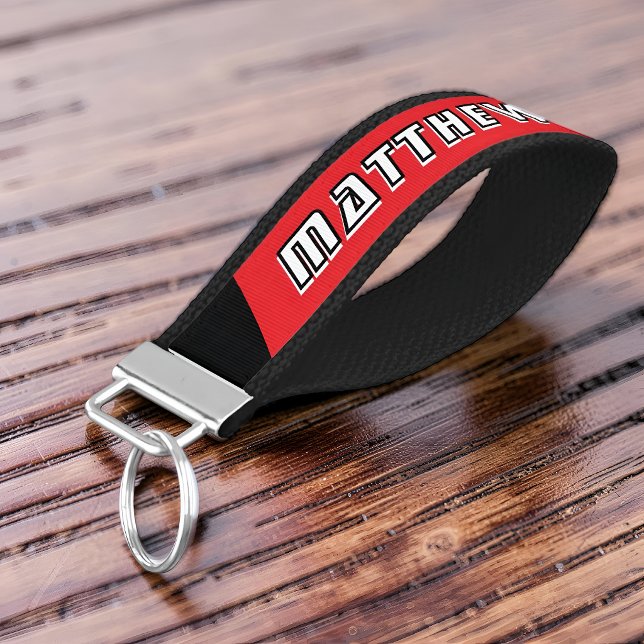 Motorsport Racing Driver Name Custom Wrist Keychain (Creator Uploaded)