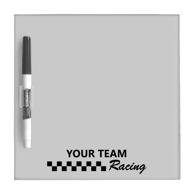 Motorsport Racing Team Dry Erase Board (Front)