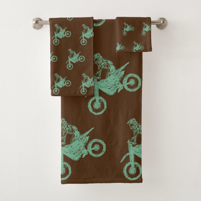 Motosport, Offroad bike Bath Towel Set (Insitu)
