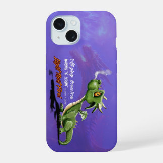 Motovation quote with Dragon Fire.Great Color! iPhone 15 Case