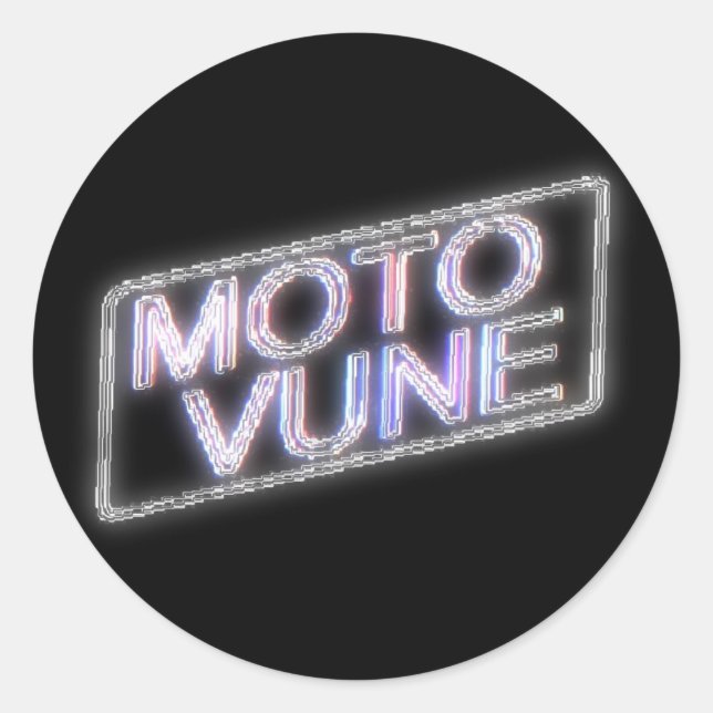 MOTOVUNE shiny Classic Round Sticker (Front)