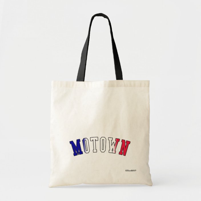 Motown in Michigan State Flag Colors Canvas Bag