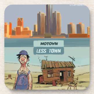 Motown LessTown Funny Beverage Coaster