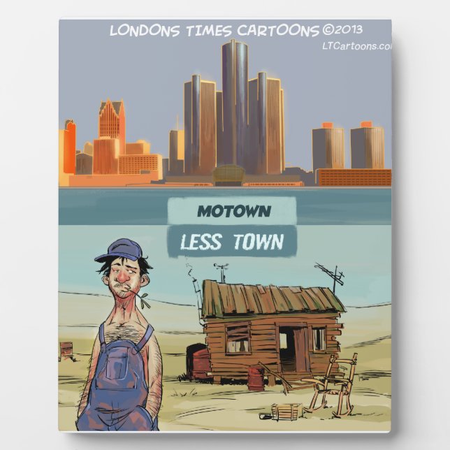 Motown LessTown Funny Plaque (Front)