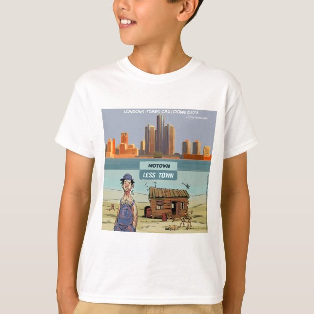 Motown LessTown Funny T-Shirt (Front)