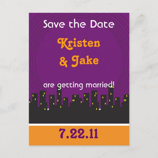 Motown Purple Announcement Postcard (Front)