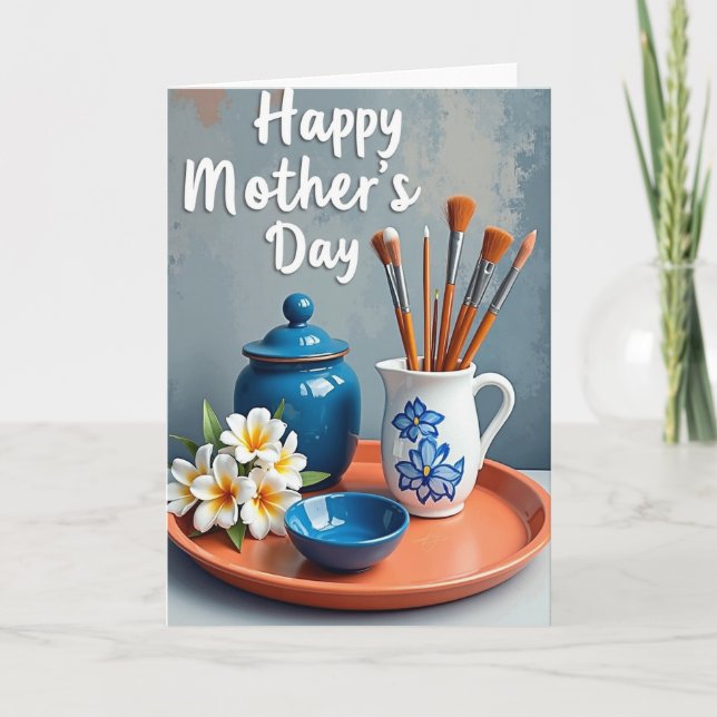 Mottled Blue Occasion Card (Front)