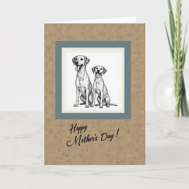 Mottled Dogs Mothers Day Card (Front)