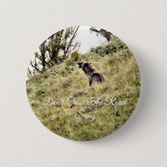 Mottled, Don't Cross The Road Song Button (Front)