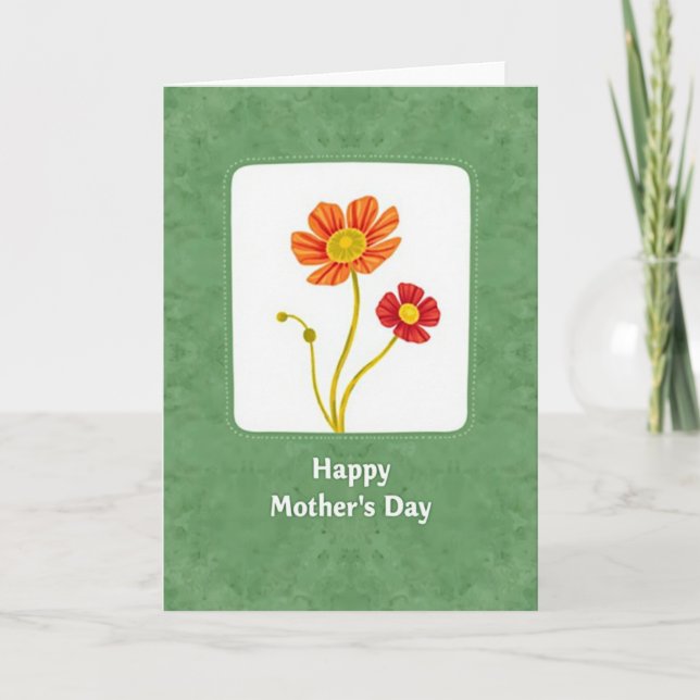Mottled Floral Celebration Card (Front)