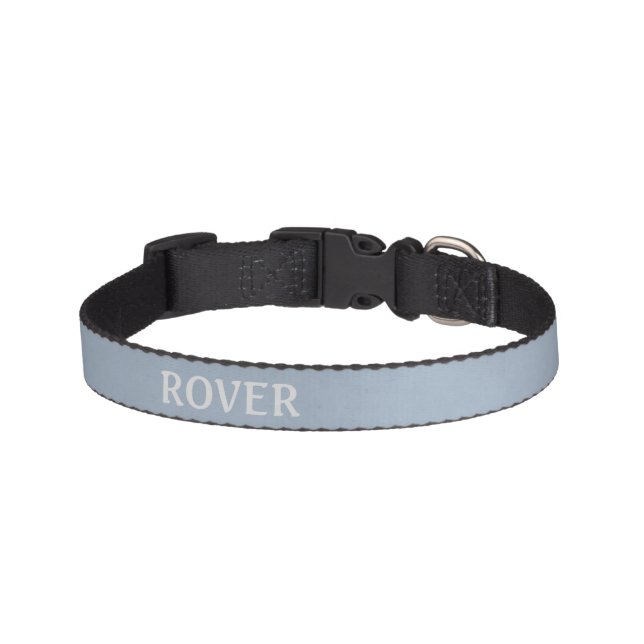 * Mottled Light Steel Blue Pet Collar (Front)