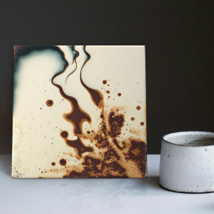 Mottled Marbled Earth Tone Wall Decor Abstract Cer Ceramic Tile