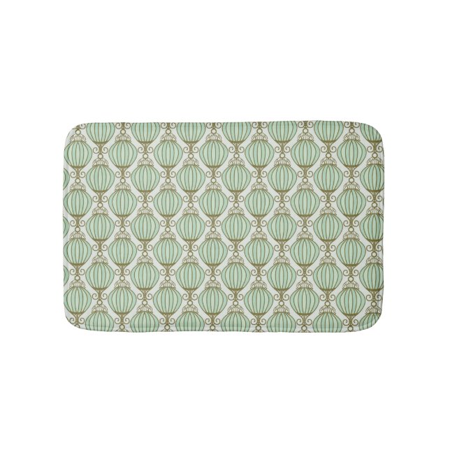 Motton Blue Pattern Bathroom Mat (Front)