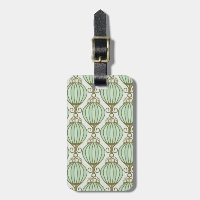 Motton Blue Pattern Luggage Tag (Front Vertical)