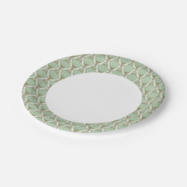 Motton Blue Pattern Paper Plates (Angled)