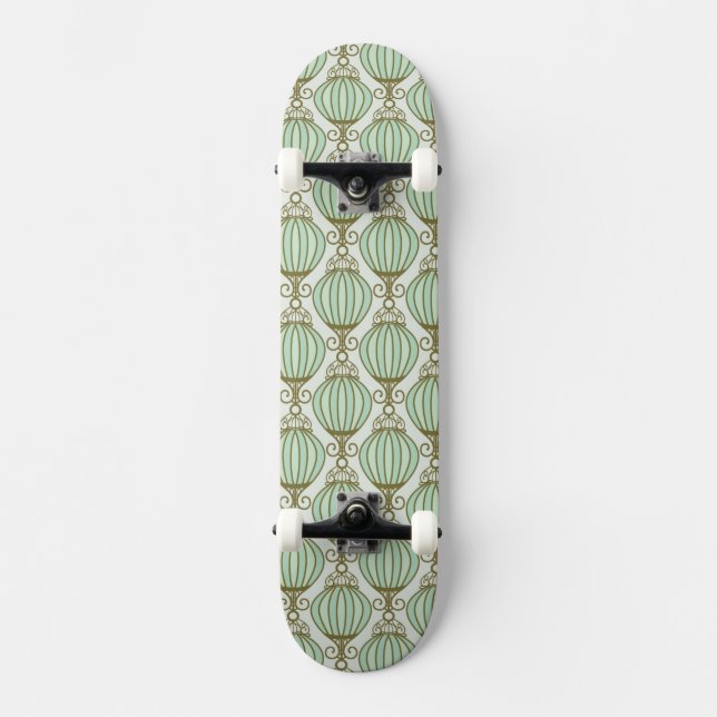 Motton Blue Pattern Skateboard Deck (Front)