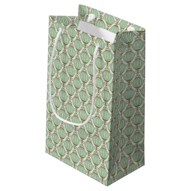Motton Blue Pattern Small Gift Bag (Back Angled)