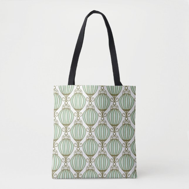 Motton Blue Pattern Tote Bag (Front)
