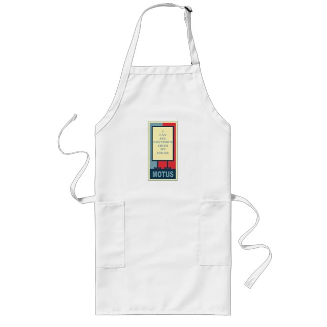 MOTUS ICON: I CAN SEE NOVEMBER FROM MY HOUSE LONG APRON (Front)