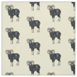 Mouflon sheep cartoon illustration fabric