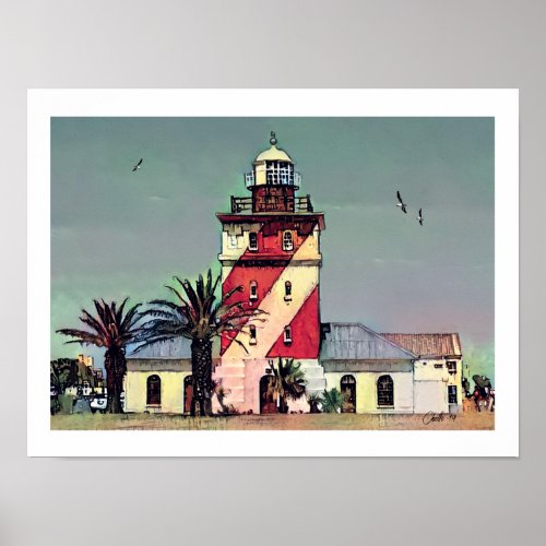 Mouille Point Lighthouse Cape Town Print