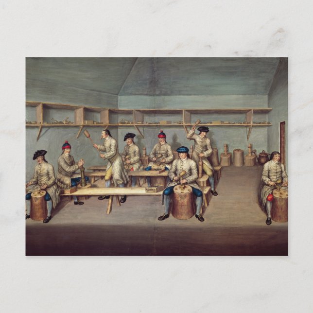 Moulding the Powder Pellets Postcard (Front)