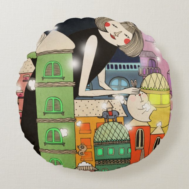 Mouldy city 2013 round pillow (Front)