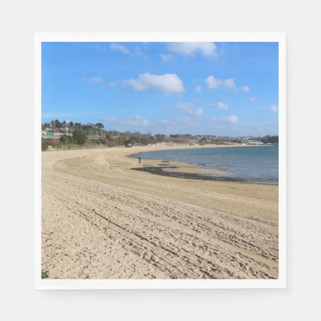 Moulin Blanc beach in Brest Napkins (Front)