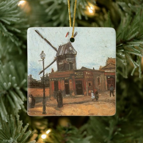 Moulin de la Galette by Vincent van Gogh Windmill Ceramic Ornament