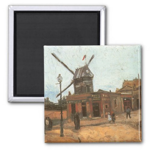 Moulin de la Galette by Vincent van Gogh Windmill Magnet