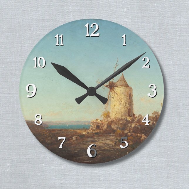 Moulin De Saint-Mitre, Près De Martigues Round Clock (Creator Uploaded)