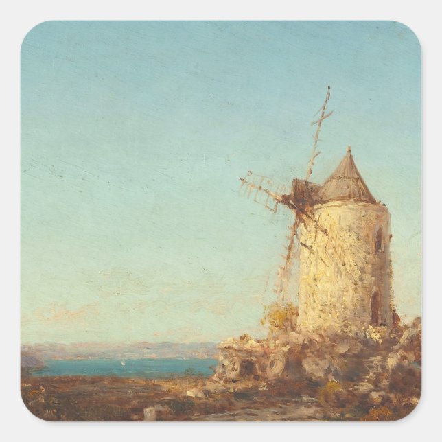 Moulin De Saint-Mitre, Près De Martigues Square Sticker (Front)