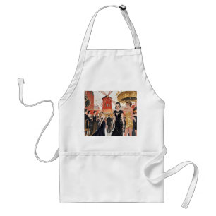 Moulin rouge style, black and gold, Rich luxury Adult Apron