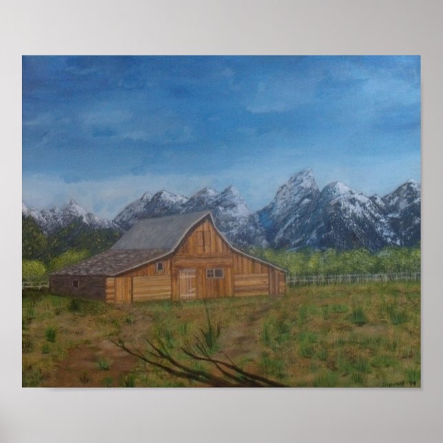 Moulton barn at the Grand Tetons Poster (Front)