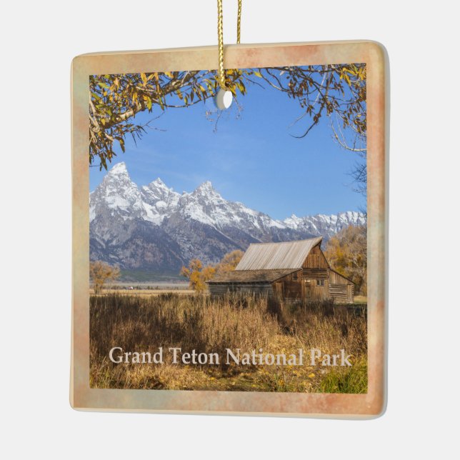 Moulton Barn Grand Teton National Park Ceramic Ornament (Left)